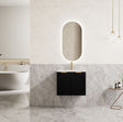 Miami 600mm Matte Black Wall Hung Vanity