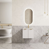 Miami 600mm Matte White Wall Hung Vanity