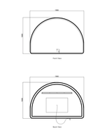 Moonlight Archie 1000mm LED Mirror - with Frame drawing