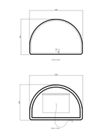 Moonlight Archie 800mm LED Mirror - with Frame drawing