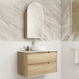 Moreno 900mm Oak Wall Hung Vanity