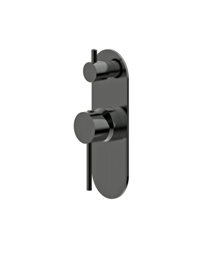 Morgan Rund Shower Divertor Mixer Brushed Gun Metal