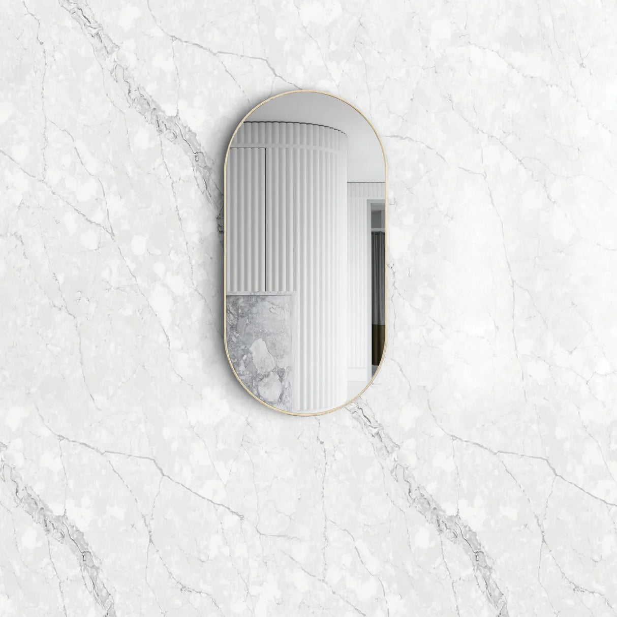 Noosa Oval Metal Framed Tuffi Mirror