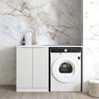 Noosa White Base Laundry Cabinet with Stone Top and Sink 1300x600x900
