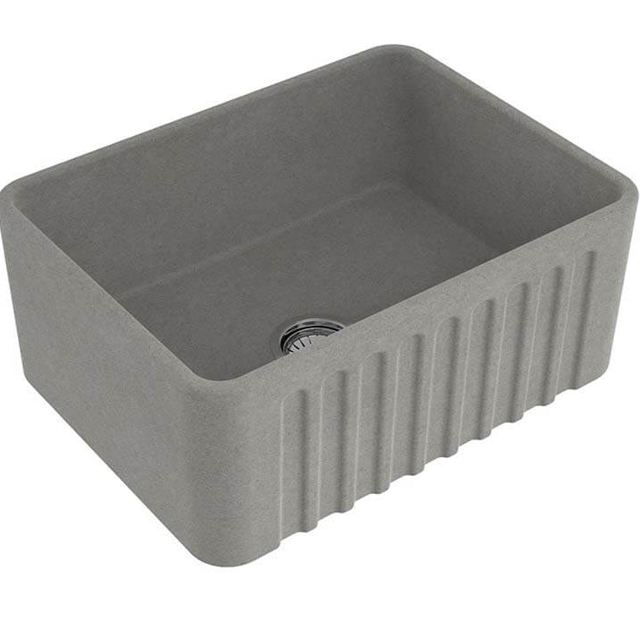 Novi 60 x 46 Concrete Look Fine Fireclay Farmhouse Butler Sink