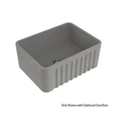 Novi 60 x 46 Concrete Look Fine Fireclay Farmhouse Butler Sink