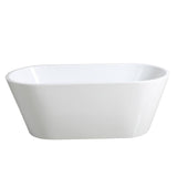 Ovia 1700mm Gloss White Freestanding Oval Bath - Non Overflow