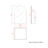 Olivia Arch Shaving Cabinet 900mm - Matte White