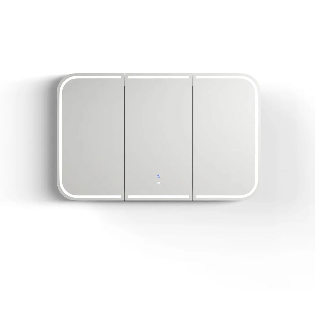 Front view LED Newport 1200(W)x750(H) White Shaving Cabinet