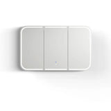Front view LED Newport 1200(W)x750(H) White Shaving Cabinet