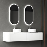 Petra Mark II 1800 mm Matte White Wall Hung Vanity - Curve Fluted