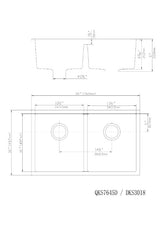 Quartz Top/Undermount Double Bowl Kitchen Sink - Matte White