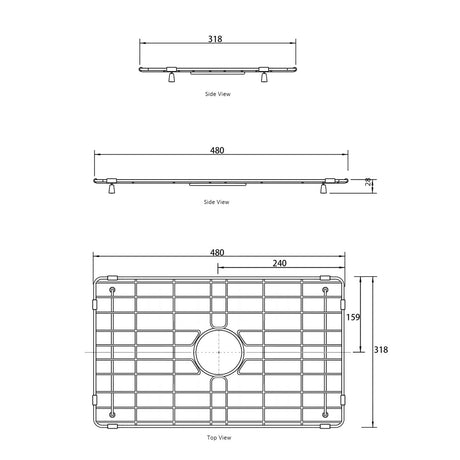 Stainless Steel Protective Grid for MC60455 drawing