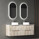 Tuscana 1500mm Oak Wall Hung Vanity - Fluted