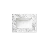 Marble-patterned rectangular sink on a white background