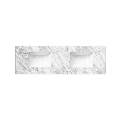 undermount natural carrara marble stone top