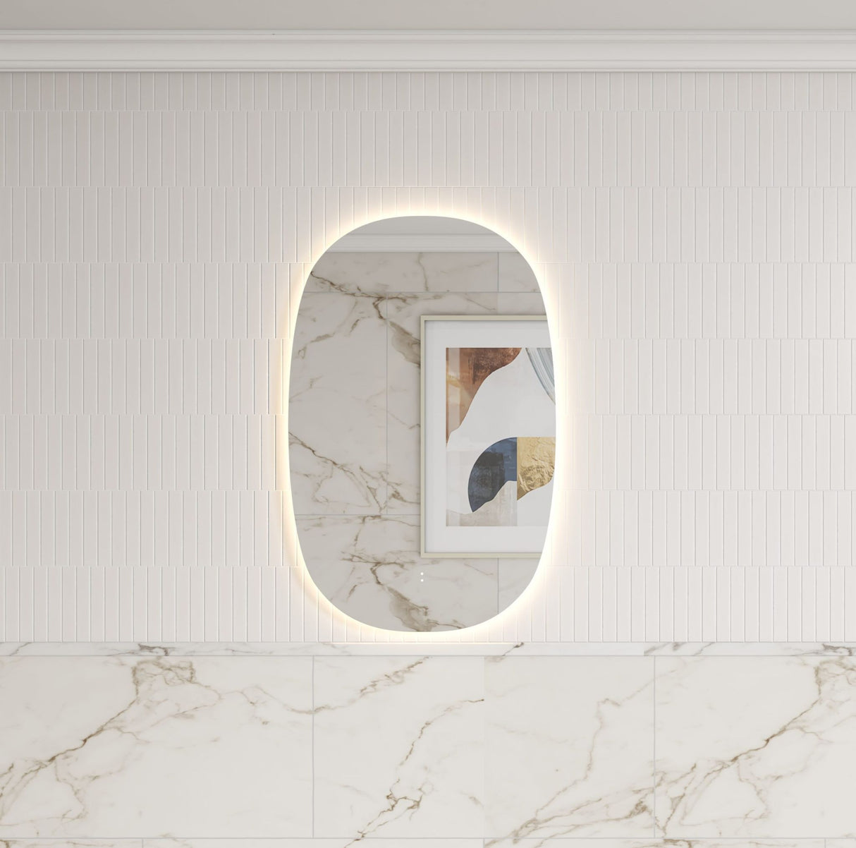 Valmont 580mm Vertical LED Mirror - Frameless
