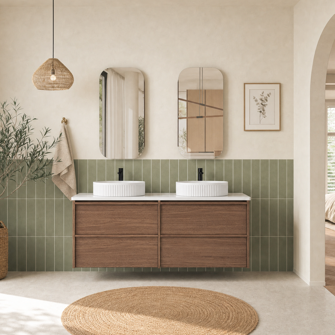 Venetta 1500mm Harvest Oak wall Hung Vanity - Framed