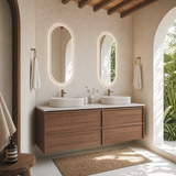 Venetta 1800mm Harvest Oak wall Hung Vanity - Framed