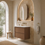 Venetta 750mm Harvest Oak Wall Hung Vanity - Framed