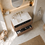 Venetta 750mm Harvest Oak Wall Hung Vanity - Framed