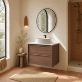 Venetta 900mm Harvest Oak Wall Hung Vanity - Framed