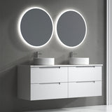 Verona Mark II 1500mm Matte White Wall Hung Double Vanity - Fluted