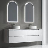 Verona Mark II 1800mm Matte White Wall Hung Vanity - Fluted