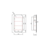 Vienna Harvest Oak Shaving Cabinet drawing