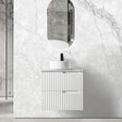 Bathroom mirror and wall hung Noosa Vanity 600mm - Matte White