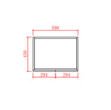 Rectangular frame with dimensions labeled on a white background