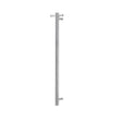 Round Vertical Brushed Nickel Electric Heated Towel Rack – Single Bar