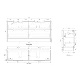 Lovina 1800mm Harvest Oak Floor Standing Vanity drawing