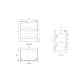 Lovina 750mm Harvest Oak Floor Standing Vanity drawing