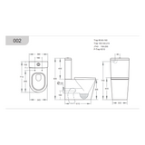 Avery Gloss White Back to Wall Toilet Suite drawing