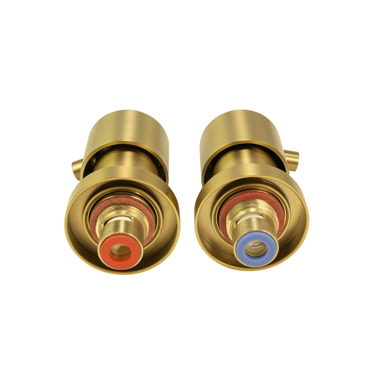 back of Brushed Brass Wall Tap