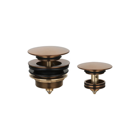 brushed bronze bath waste non overflow
