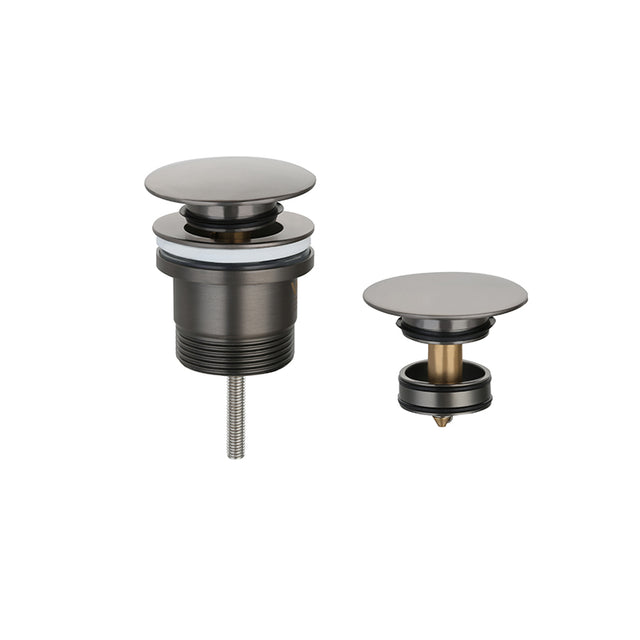 brushed gunmetal pop up waste
