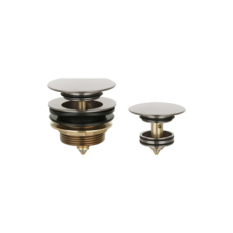 brushed nickel bath waste non overflow