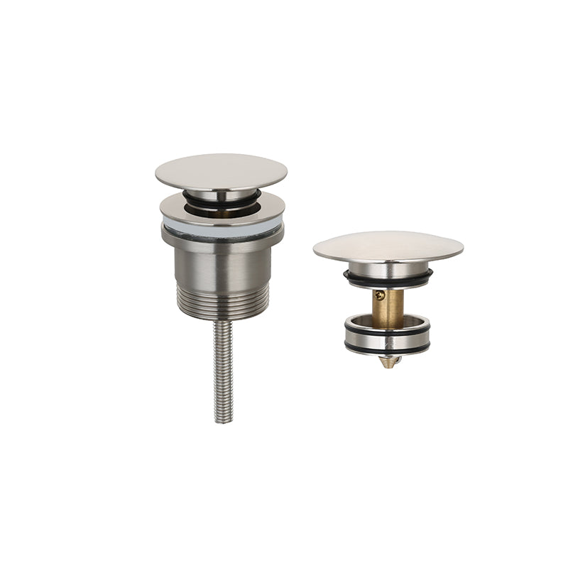 brushed nickel pop up waste