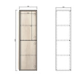 Technical drawing of a cabinet with dimensions