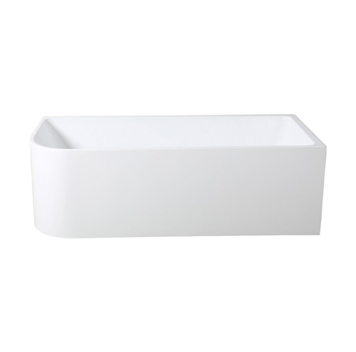 Rectangular white planter on a white background