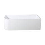 Rectangular white planter on a white background