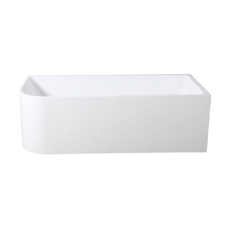 Rectangular white planter on a white background