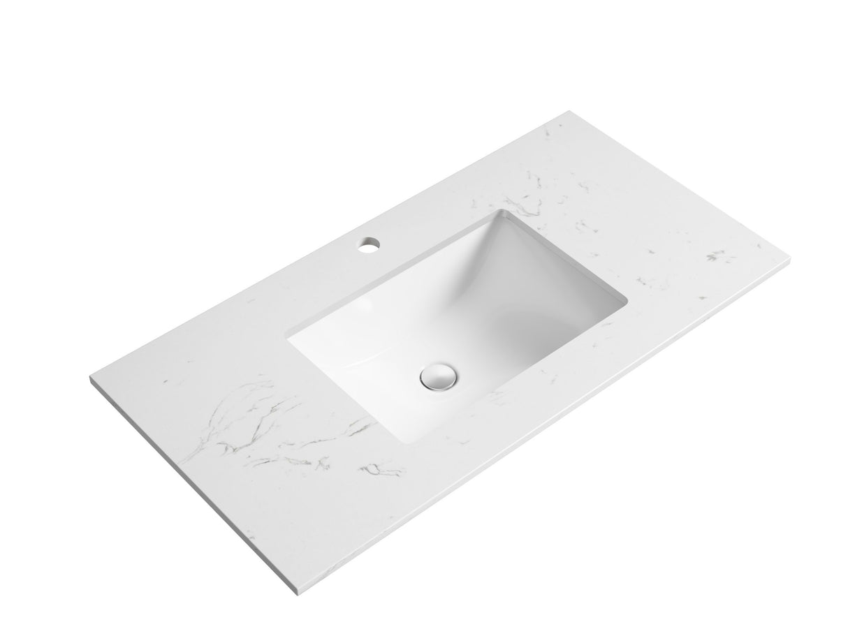 Flauto 750mm Matte White Wall Hung Vanity - Fluted