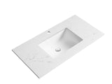 Flauto 750mm Matte White Wall Hung Vanity - Fluted