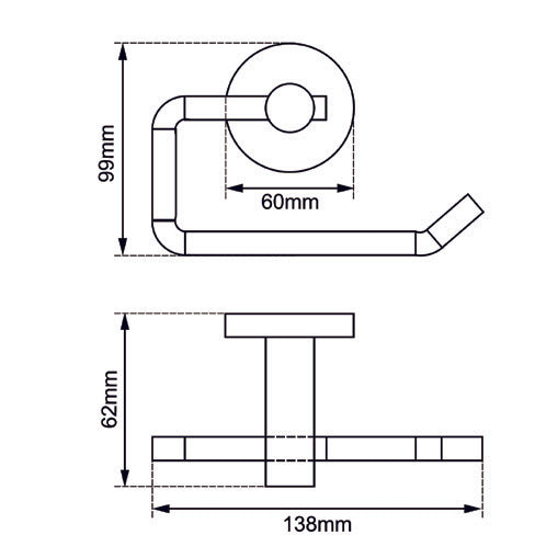 LUCID PIN - Brushed Nickel Toilet Paper Holder