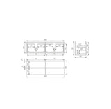 drawing of vanity 1500mm wall hung
