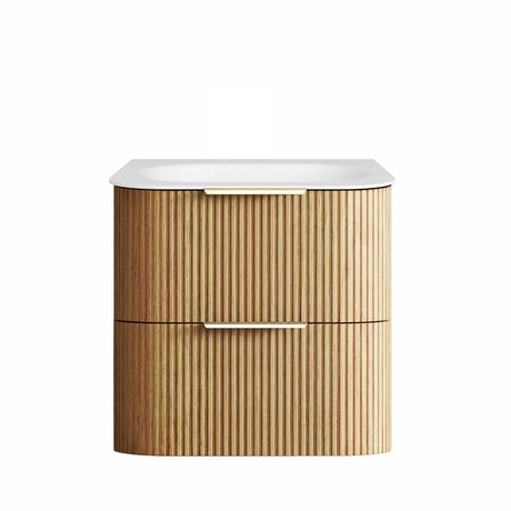 Wooden cabinet with white top on a white background