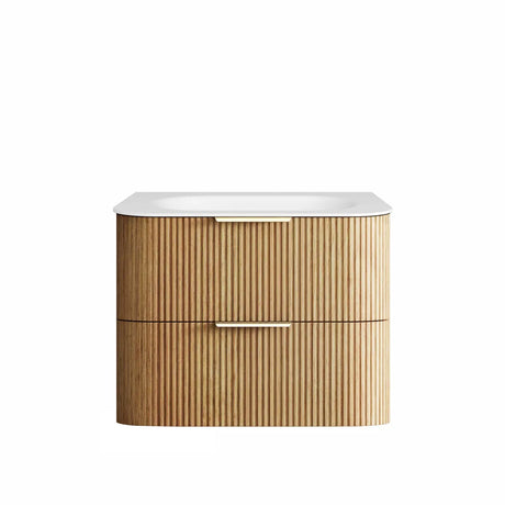 Wooden cabinet with two drawers on a white background